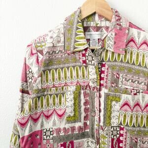 DRAPERS & DAMONS | Vintage BikerJacket Paisley Floral Boho Patchwork | Medium